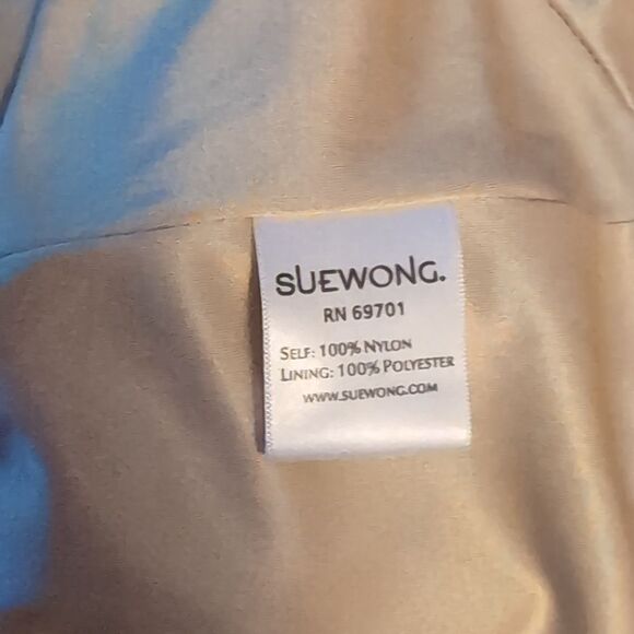 SUE WONG ANIMAL PRINT Draped Ruched ONE-SHOULDER SHEATH DRESS sz 8 - Picture 11 of 12